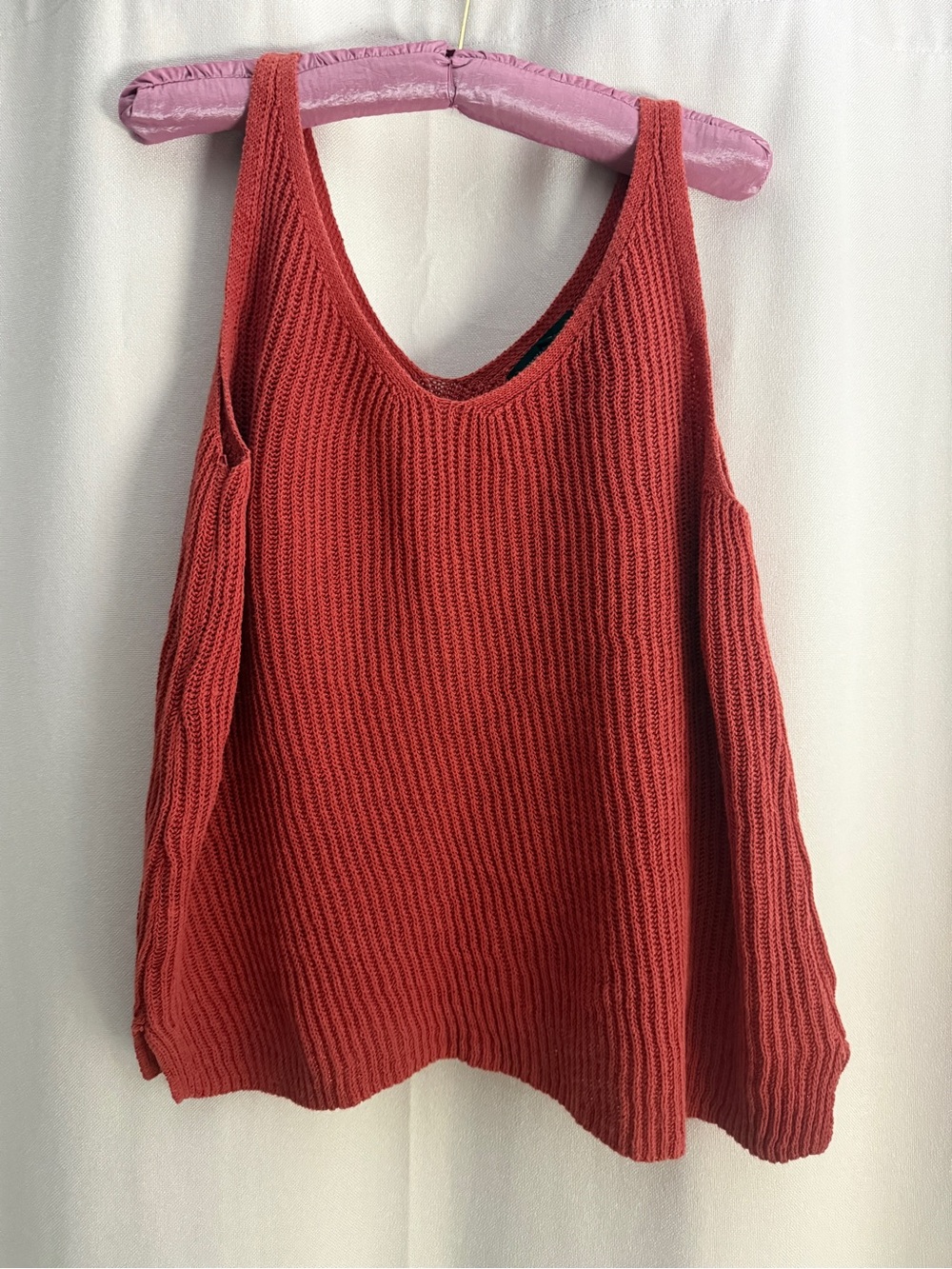 Banana Republic Ribbed Knit Tank Top - Brick Red